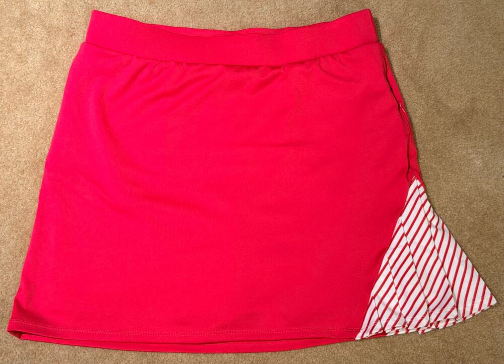 Chico's Women's Pink Pleated Athletic Golf Tennis Skort Skirt Size 8